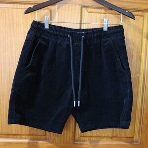VSTR Black Drawstring Waist Lounge Shorts Size Large Cotton Stretch Comfort